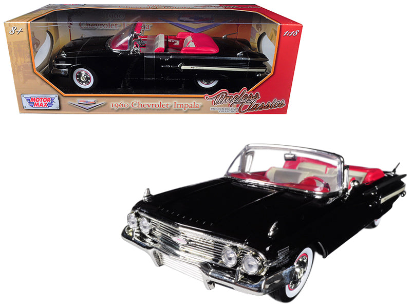 1960 Chevrolet Impala Convertible Black Diecast Model Car 