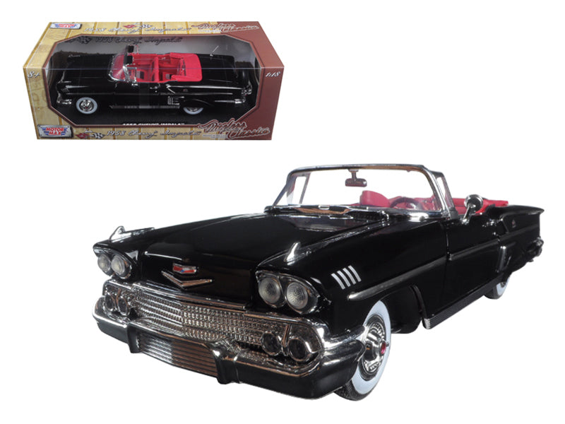 1958 Chevrolet Impala Convertible Black Diecast Model Car 