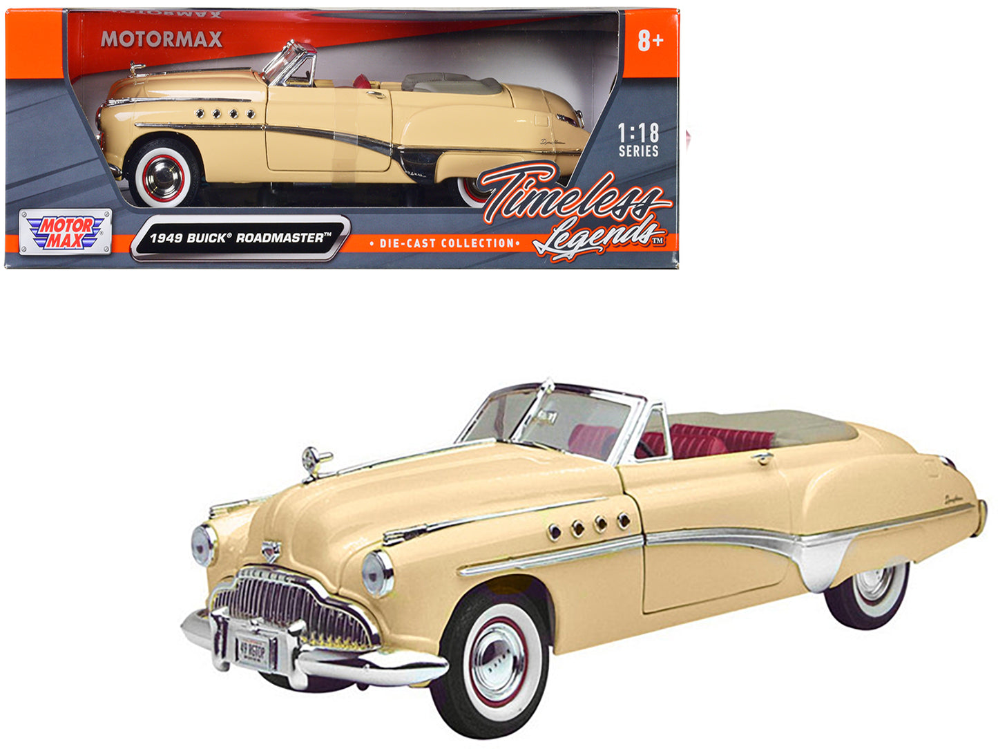 1949 Buick Roadmaster  Cream Diecast Model Car 