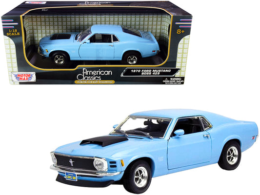 1970 Ford Mustang Boss Blue Diecast Model Car 