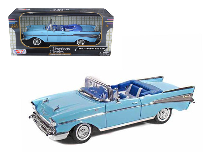 1957 Chevrolet Bel Air Blue Diecast Model Car 