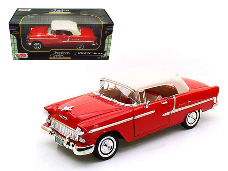 1955 Chevrolet Bel Air Red Diecast Model Car 