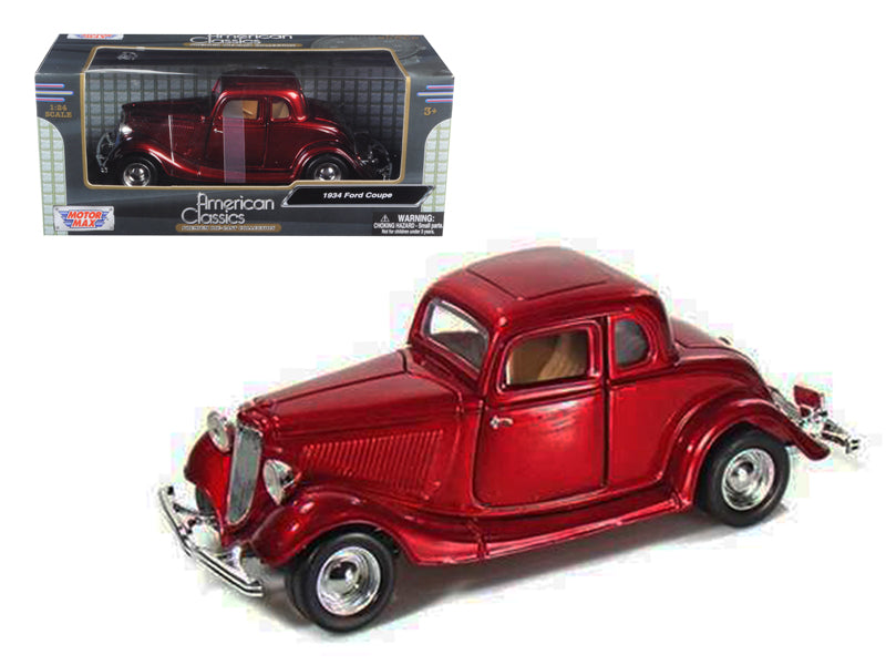 1934 Ford Coupe  Red Diecast Model Car 