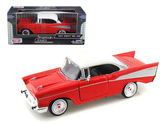 1957 Chevrolet Bel Air Red Diecast Model Car 