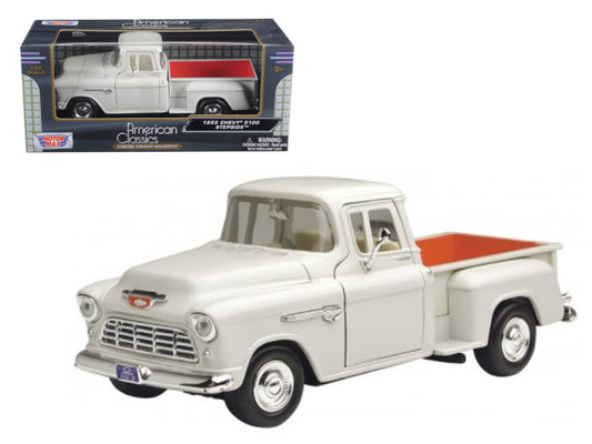 1955 Chevrolet 5100 Stepside Beige Diecast Model Pickup Truck 