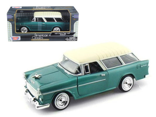 1955 Chevrolet Nomad  Green Diecast Model Car 