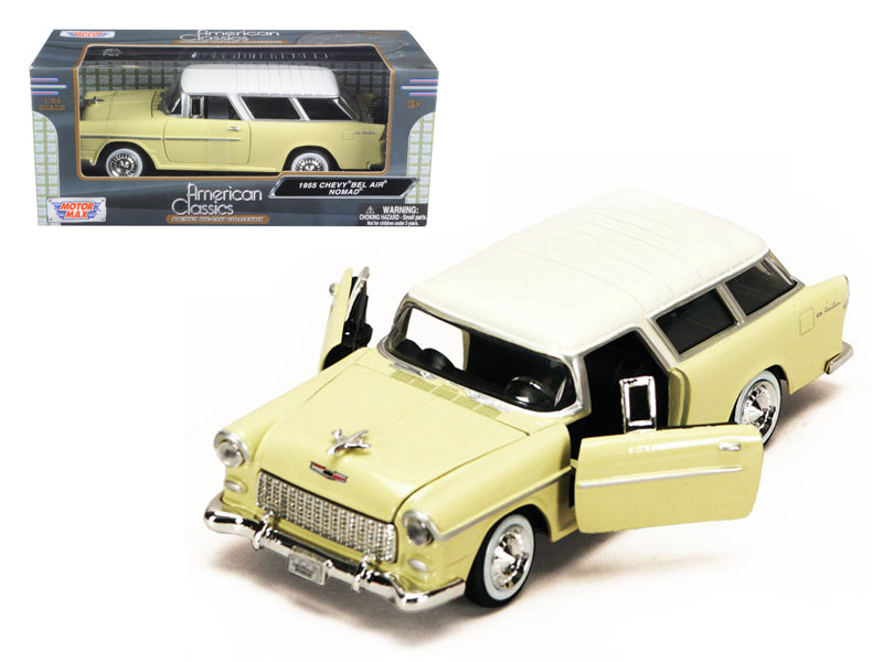 1955 Chevrolet Bel Air Yellow Diecast Model Car 