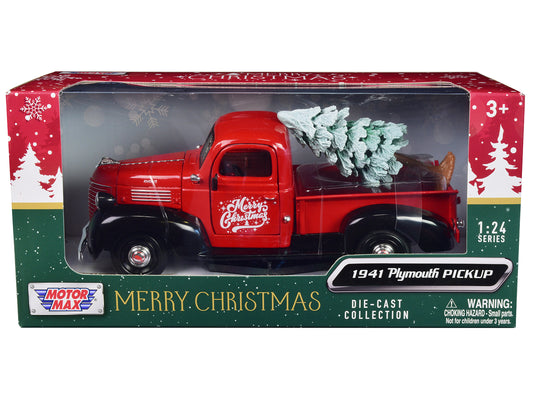 1941 Plymouth   Red Diecast Model Pickup Truck 