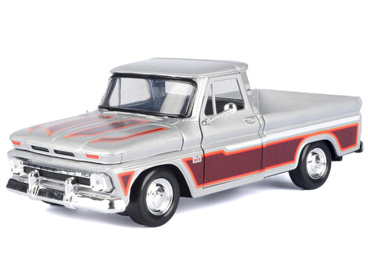 1966 Chevrolet C10 Silver Diecast Model Pickup Truck