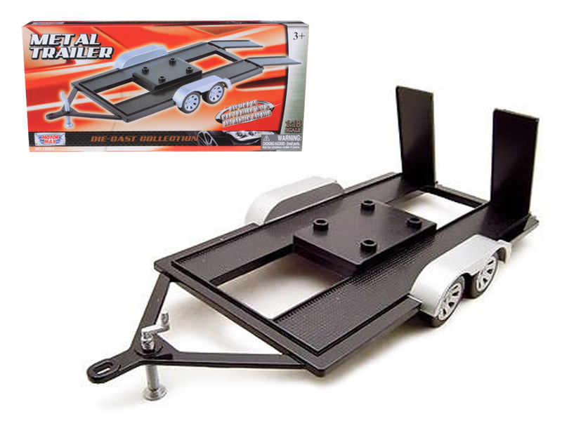 Brand New 1/18 scale diecast model trailer with folding ramps for use with 1/18 scale diecast model cars and trucks