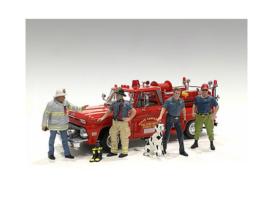 6 Piece Set of   Model Firefighter Figure First Responders