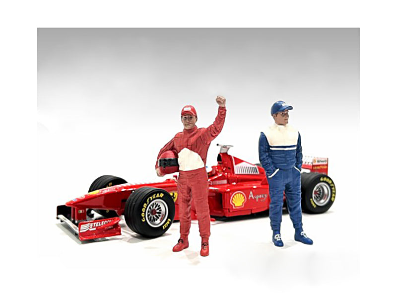 Racing Legends Set of   Model Race Car Driver Figure 