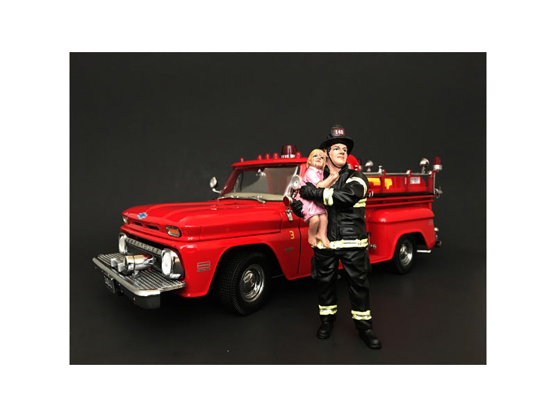 Saving Life   Model Firefighter Figure First Responders