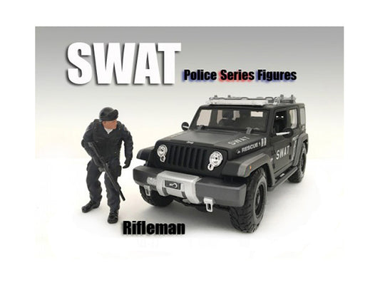 Swat Team Rifleman   Model Police Officer Figure Law Enforcement