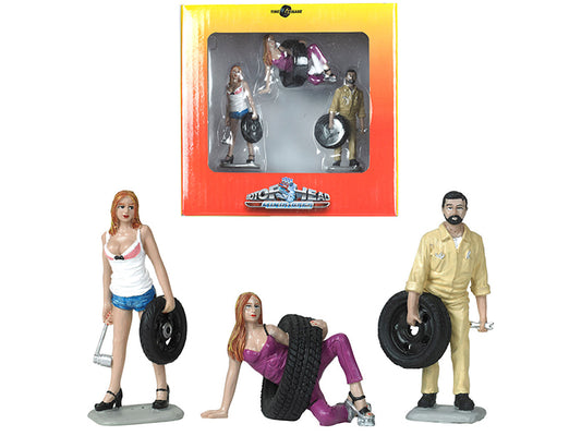 Val, Meg & Gary   Model Tire Brigade Figures 