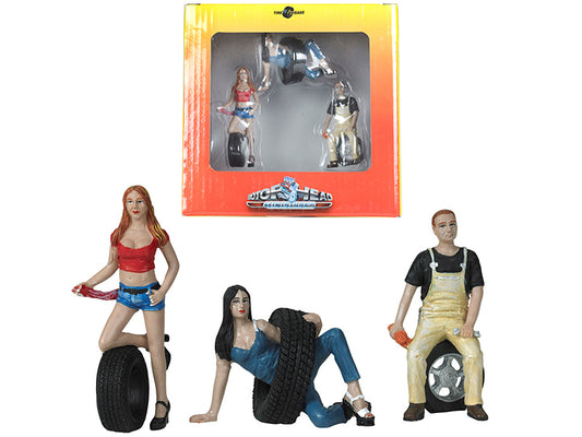 Val, Andie & Derek   Model Tire Brigade Figures 