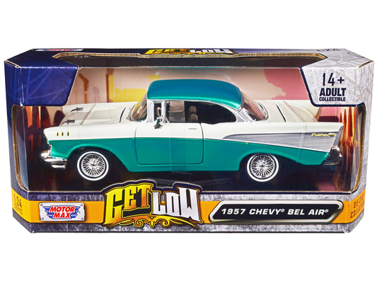 1957 Chevrolet Bel Air Blue Diecast Model Car Lowriders