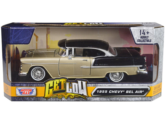 1955 Chevrolet Bel Air Beige Diecast Model Car Lowriders