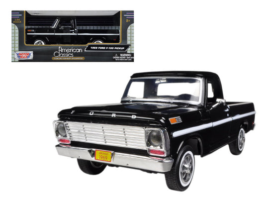 1969 Ford F-100 Black Diecast Model Pickup Truck 