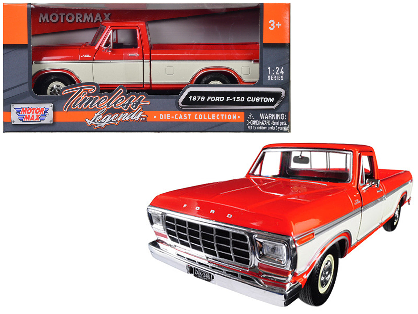 1979 Ford F-150 Orange Diecast Model Pickup Truck 