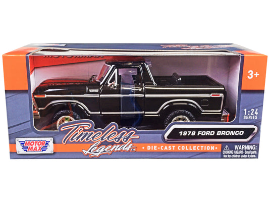 1978 Ford Bronco Custom Black Diecast Model Car 