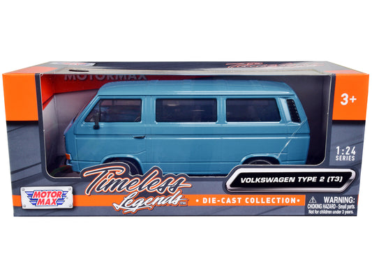 Volkswagen Type 2 T3 Blue Diecast Model Van 