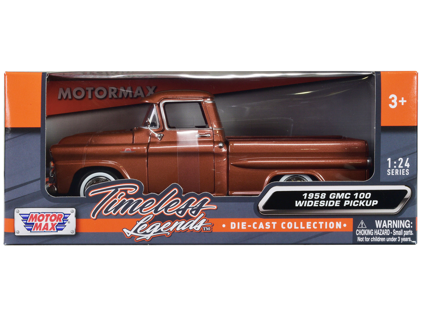 1958 GMC 100 Wideside Brown Diecast Model Pickup Truck 