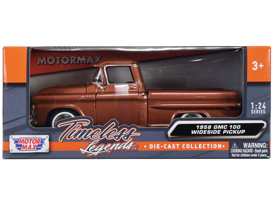 1958 GMC 100 Wideside Brown Diecast Model Pickup Truck 