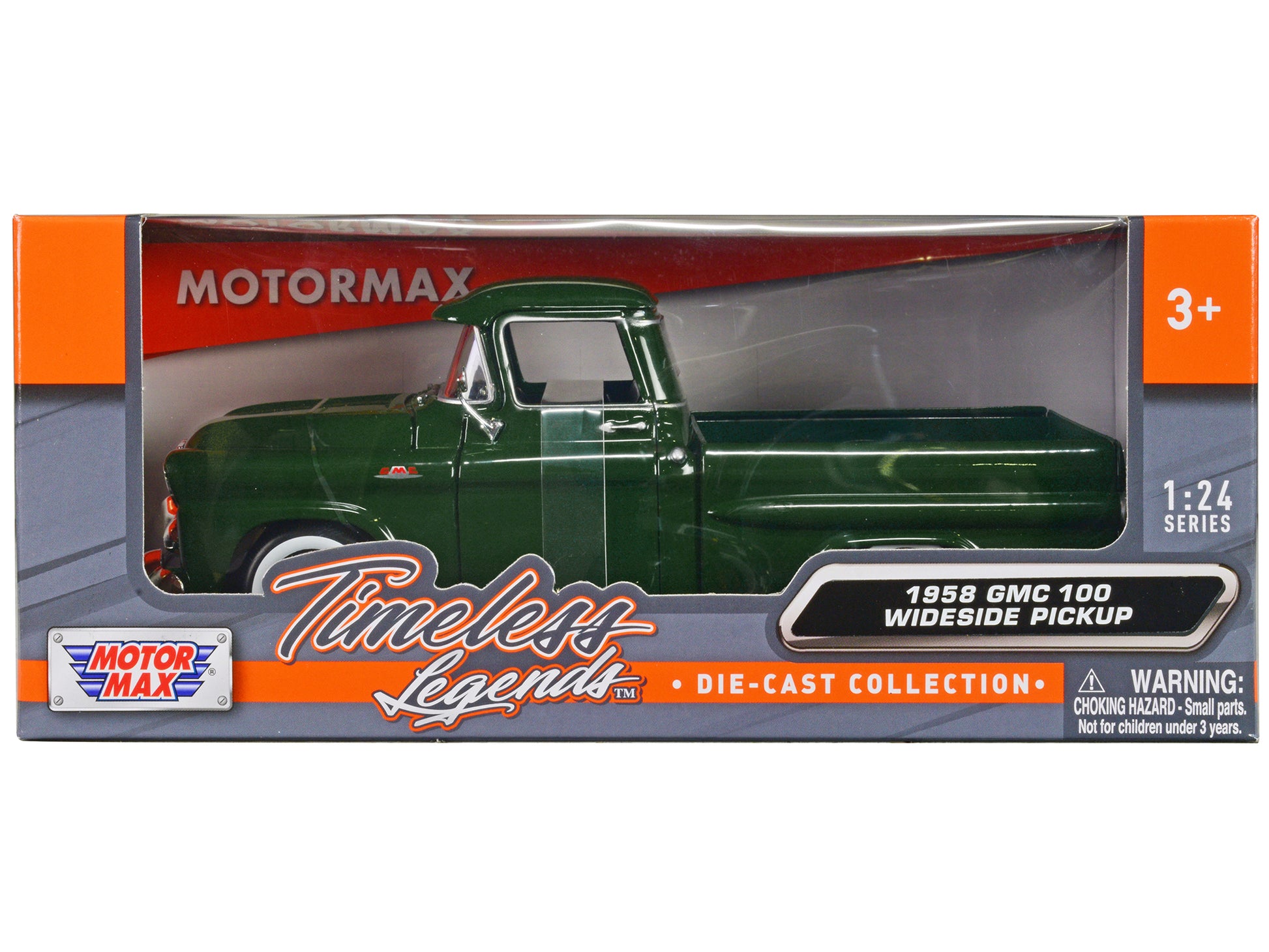 1958 GMC 100 Wideside Green Diecast Model Pickup Truck 