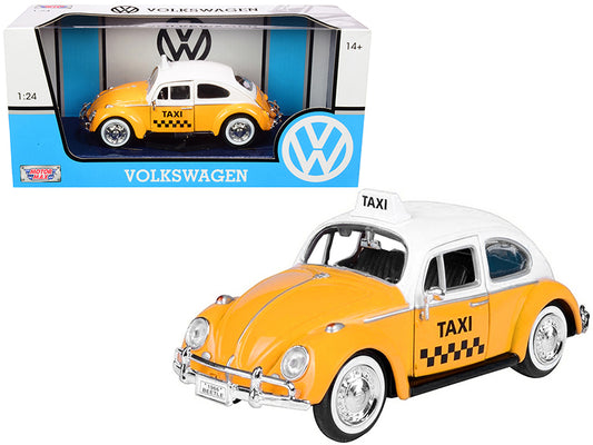 1966 Volkswagen Beetle Taxi Yellow Diecast Model Car 