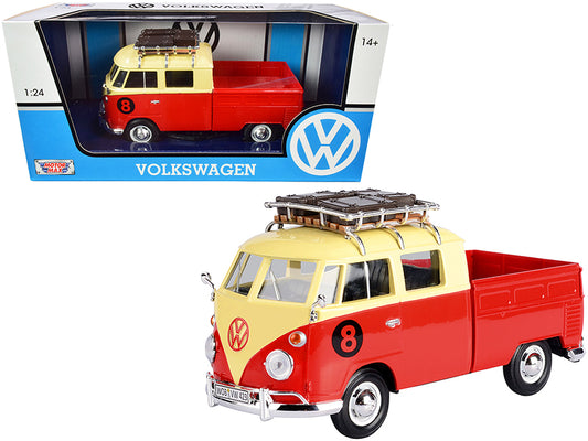 Volkswagen Type 2 T1 Red Diecast Model Pickup Truck 