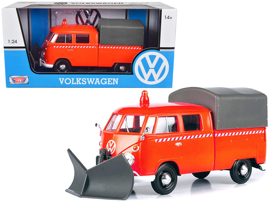 Volkswagen Type 2 T1 Orange Diecast Model Pickup Truck 