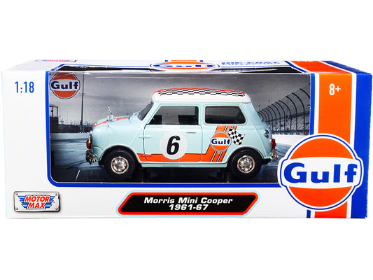 1961-1967 Morris Mini Blue Diecast Model Race Car 