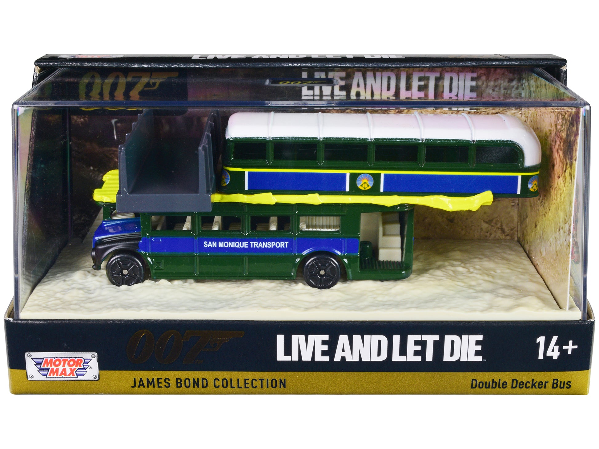 Double DeckerSan Green Diecast Model Bus James Bond 007