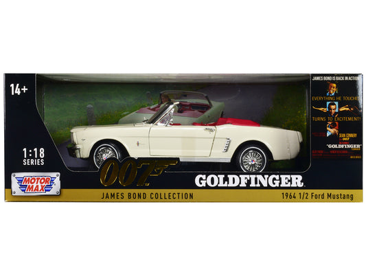 1967 1/2 Ford Mustang White Diecast Model Car James Bond 007
