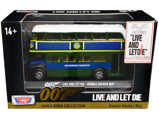 Double DeckerSan Green Diecast Model Bus James Bond 007