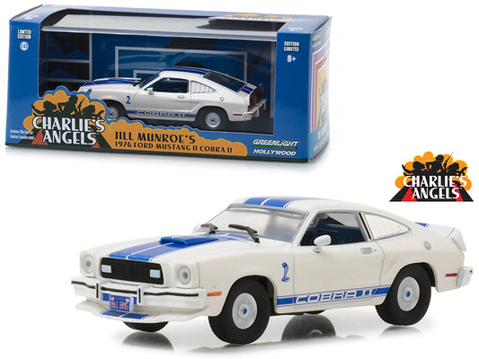 1976 Ford Mustang Cobra White Diecast Model Car Charlie's Angels