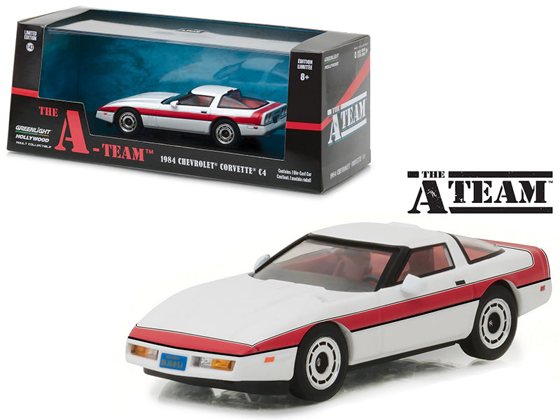 1984 Chevrolet Corvette C4 White Diecast Model Car The A-Team