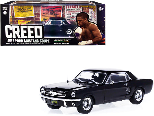 1967 Ford Mustang Coupe Black Diecast Model Car Creed