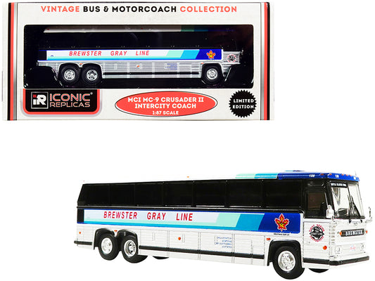 1980 MCI MC-9 White Diecast Model Bus 