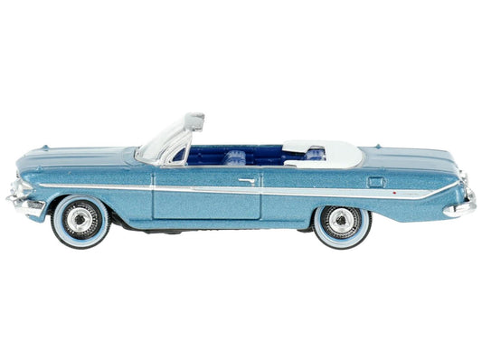 1961 Chevrolet Impala Convertible Blue Diecast Model Car 