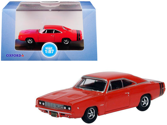 1968 Dodge Charger Bright Red Diecast Model Car 