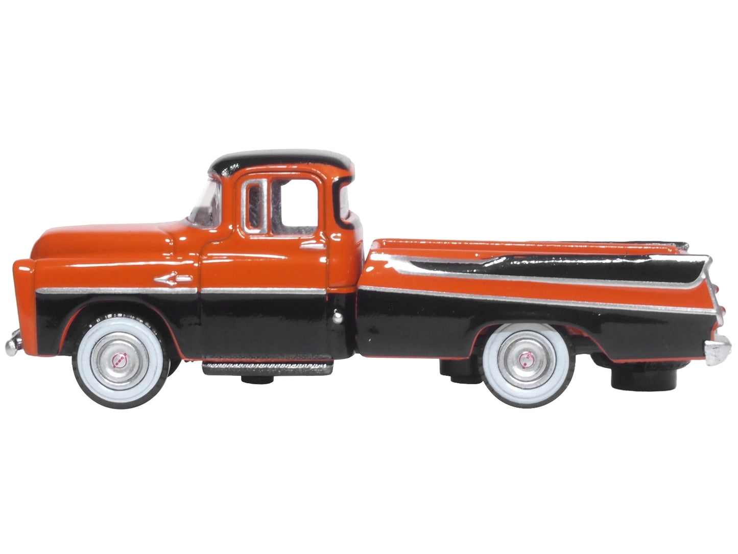 1957 Dodge D100 Sweptside 1:87 Scale Orange Diecast Model Pickup Truck
