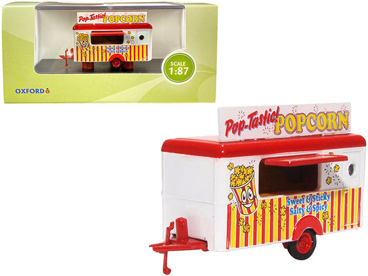 Mobile Food Trailer Popcorn  Diecast Model Food Truck 