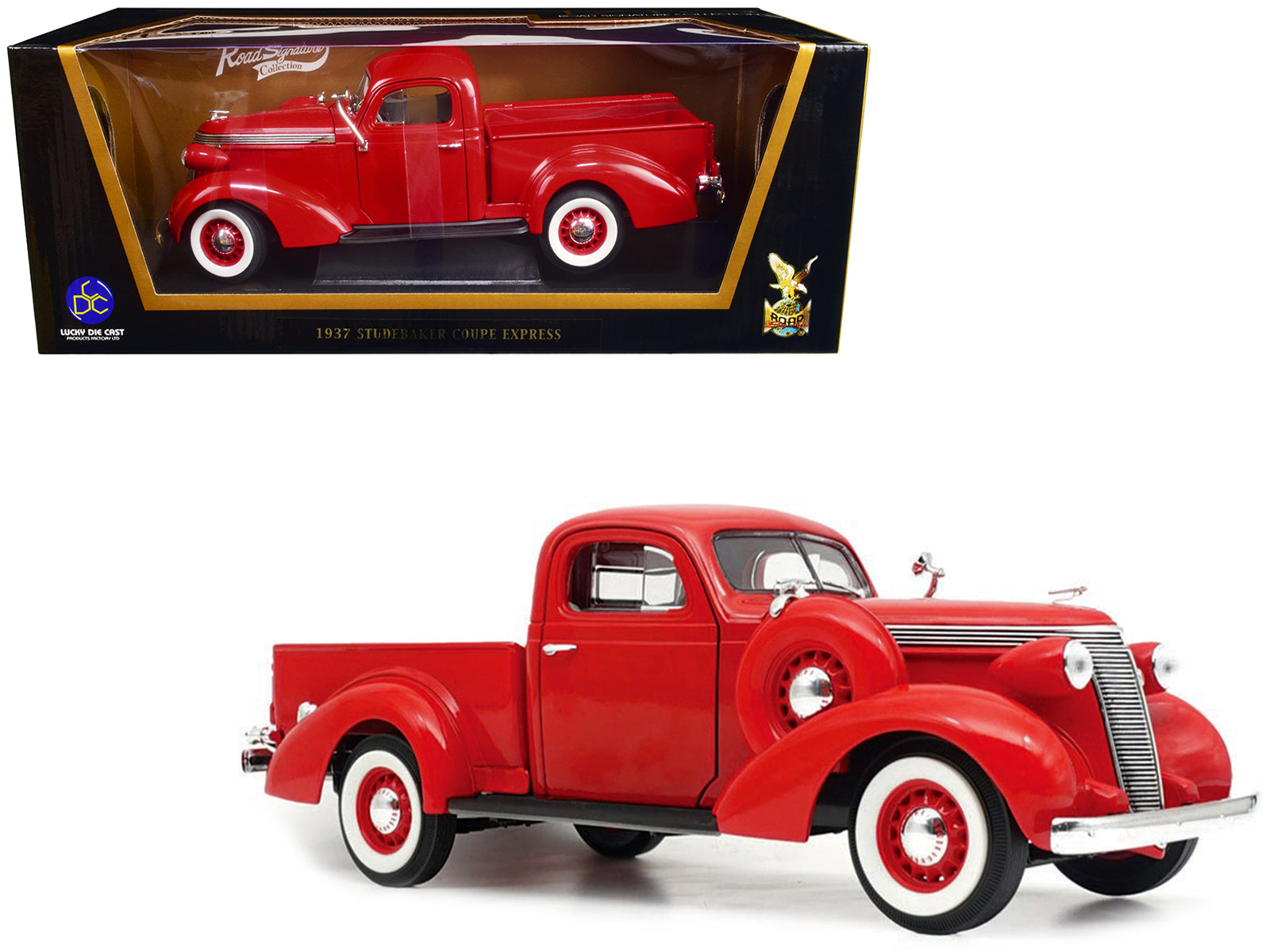 1937 Studebaker Coupe Express Red Diecast Model Pickup Truck 