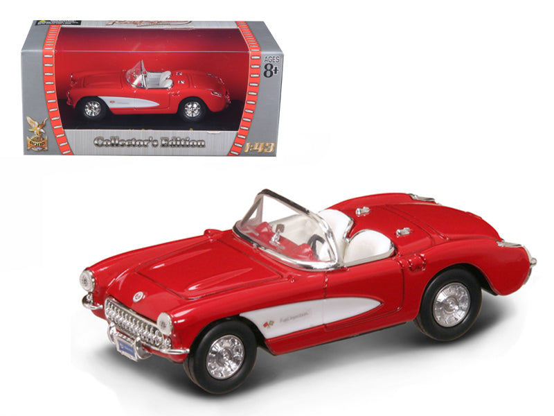 1957 Chevrolet Corvette Convertible Red Diecast Model Car 