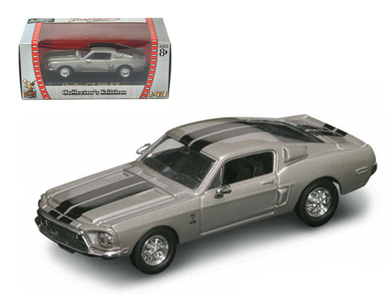 1968 Ford Mustang Shelby Silver Diecast Model Car 