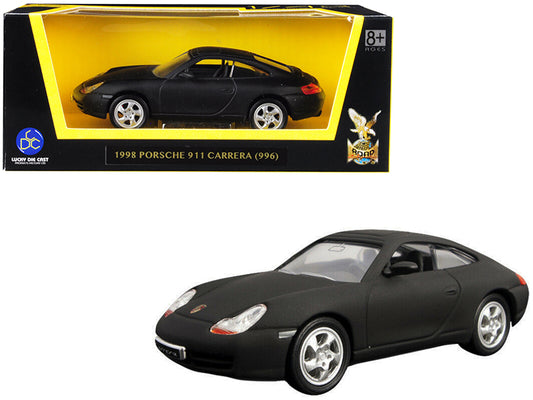 Brand new 1/43 scale diecast car model of 1998 Porsche 911 (996) Carrera Matt Black die cast model car by Road Signature