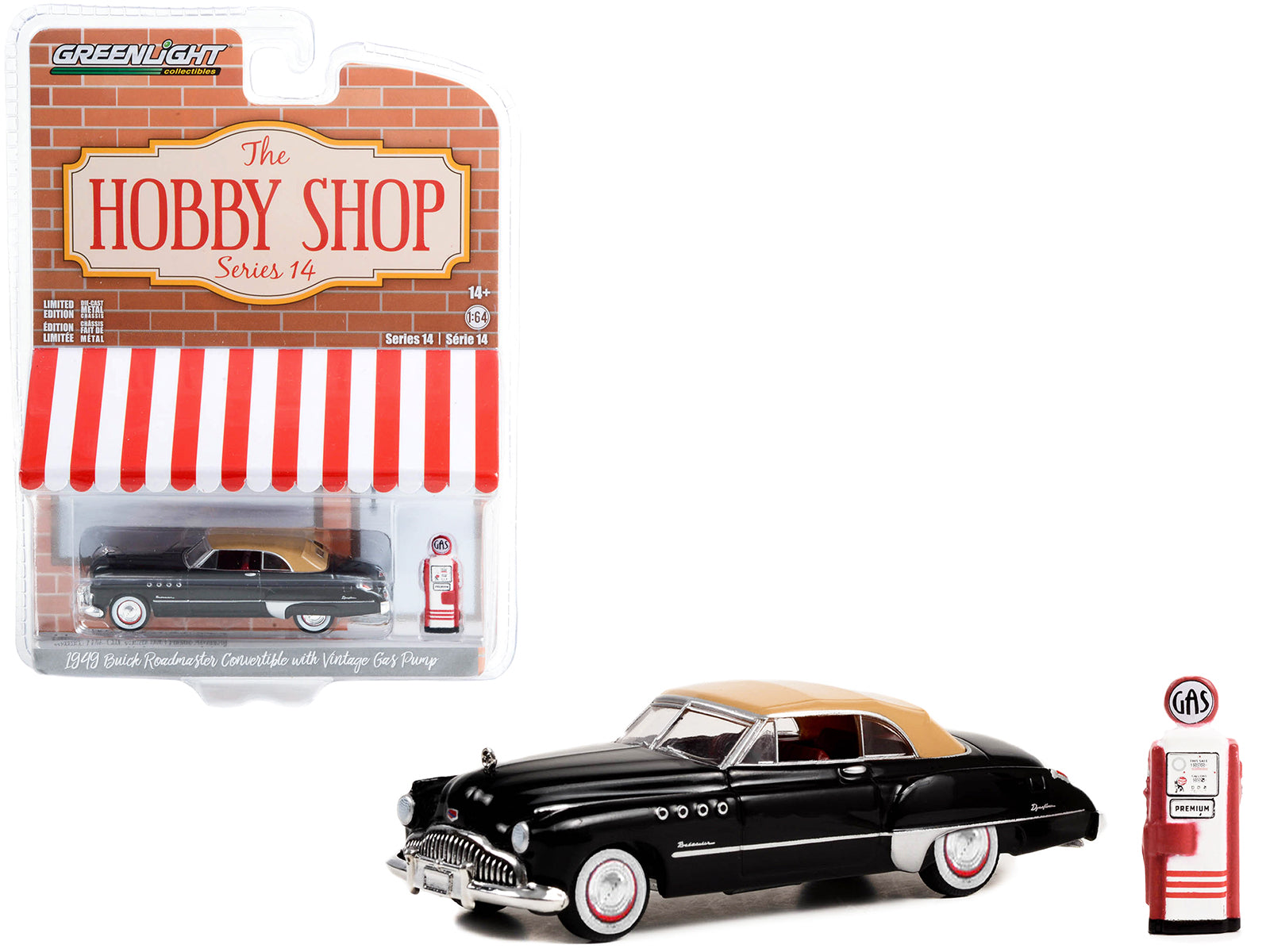 1949 Buick Roadmaster Convertible Black Diecast Model Car 