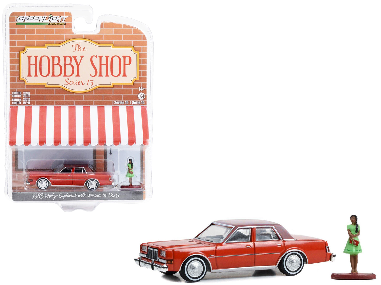 1983 Dodge Diplomat  Red Diecast Model Car 